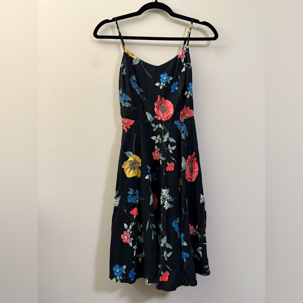 Old Navy Floral Cami A-Line Dress in Black Multicolor‎ - S